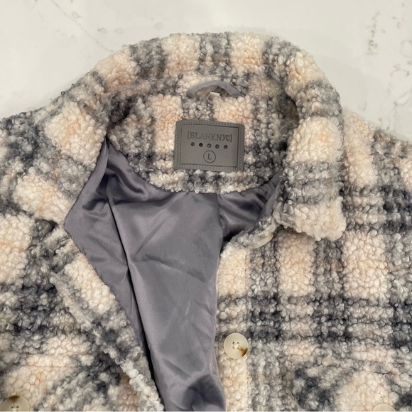 NWOT Blank NYC plaid lined oversized coat - Picture 9 of 16